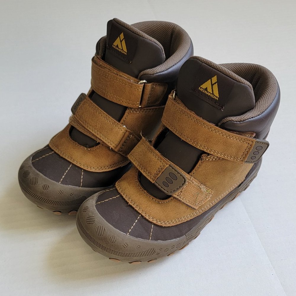 Mishansha Boys Girls Water Resistant Hiking Boots. Brown. Size 13 little kid